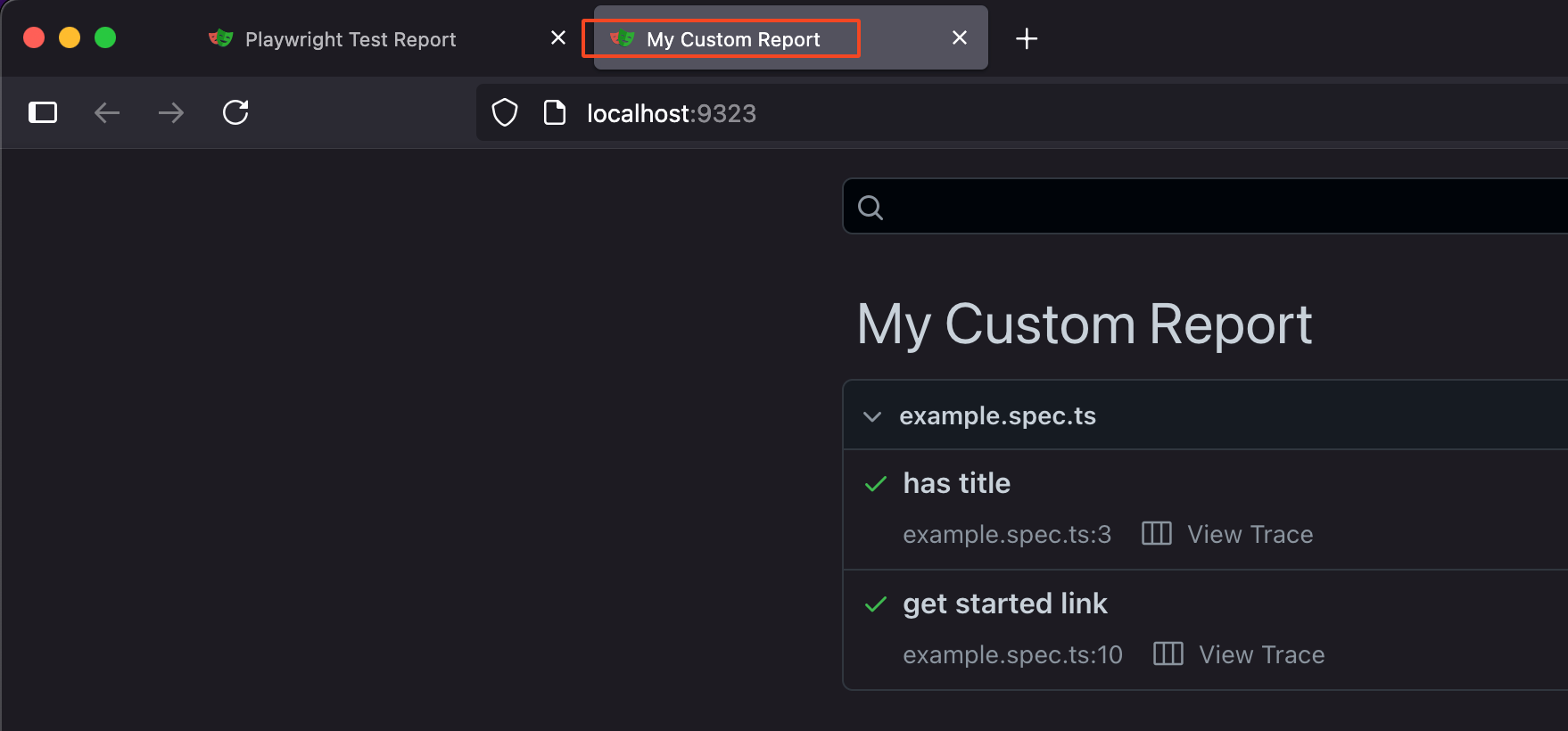 Custom Report Title