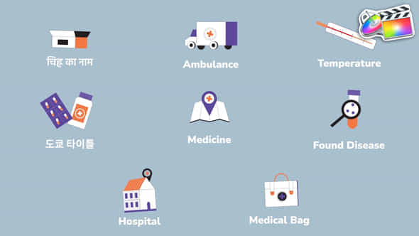 Medicine Healthcare Icons And Titles For Fcpx - VideoHive 53915898