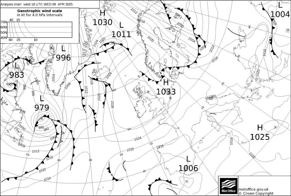 © Met Office Synoptic Chart 10/04/2025