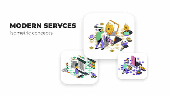 Modern Servces Isometric Concepts - VideoHive 53930593
