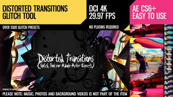 Distorted Transitions (Glitch Tool) - VideoHive 18524764