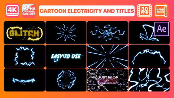 Cartoon Electricity And Titles | - VideoHive 28451613