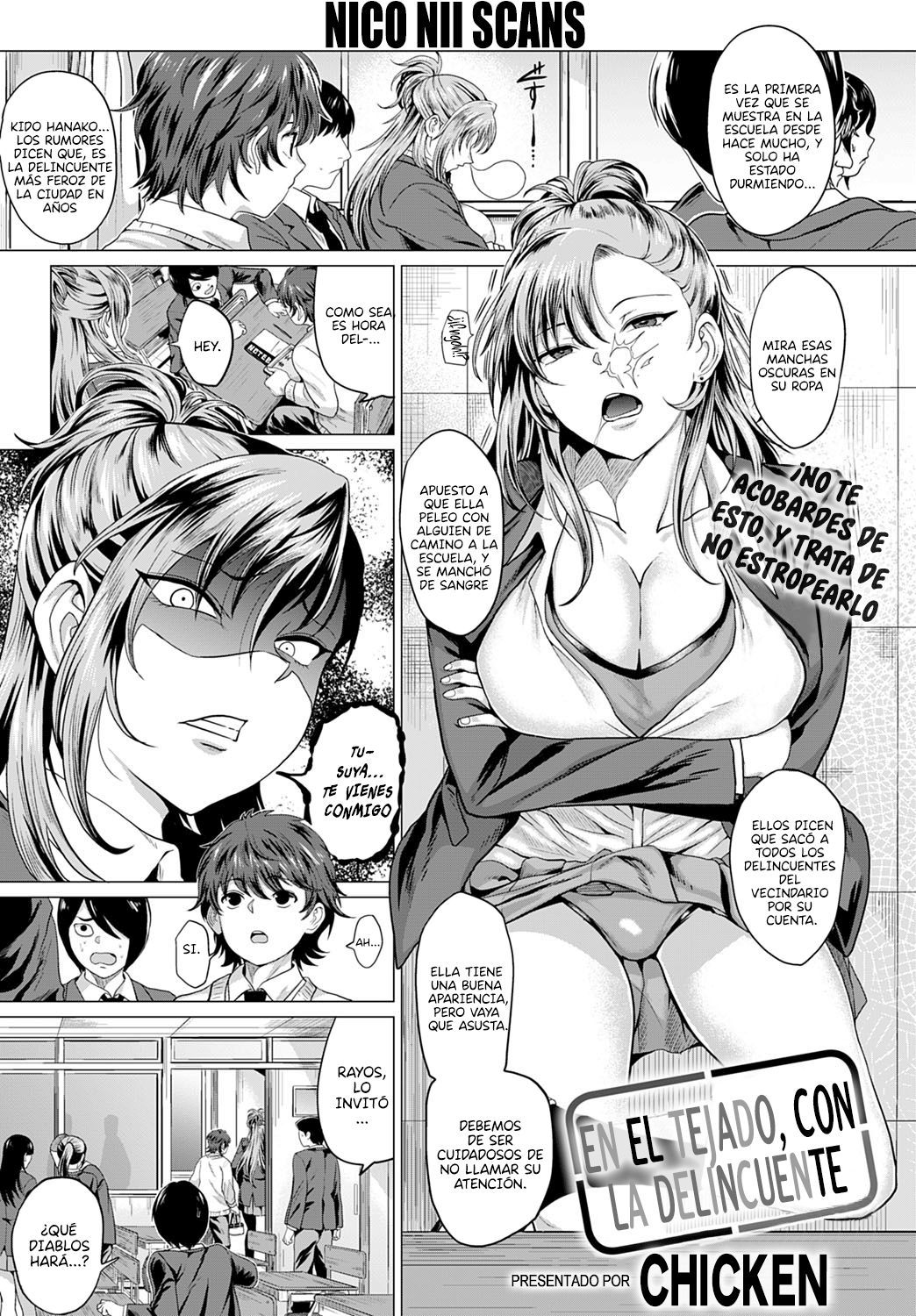 [Chicken] Boku to Furyou to Okujou de  En la tejado, con la delincuente (COMIC Anthurium 2020-06) [Spanish] [NicoNiiScans] [Digital]
