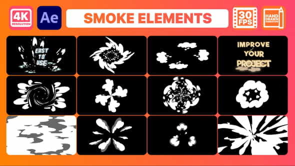 Smoke Elements And Titles | - VideoHive 33018078