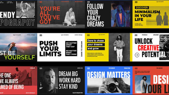 Typography Slides For Premiere Pro - VideoHive 57669279
