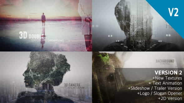 2D and 3D Double Exposure - VideoHive 14944729