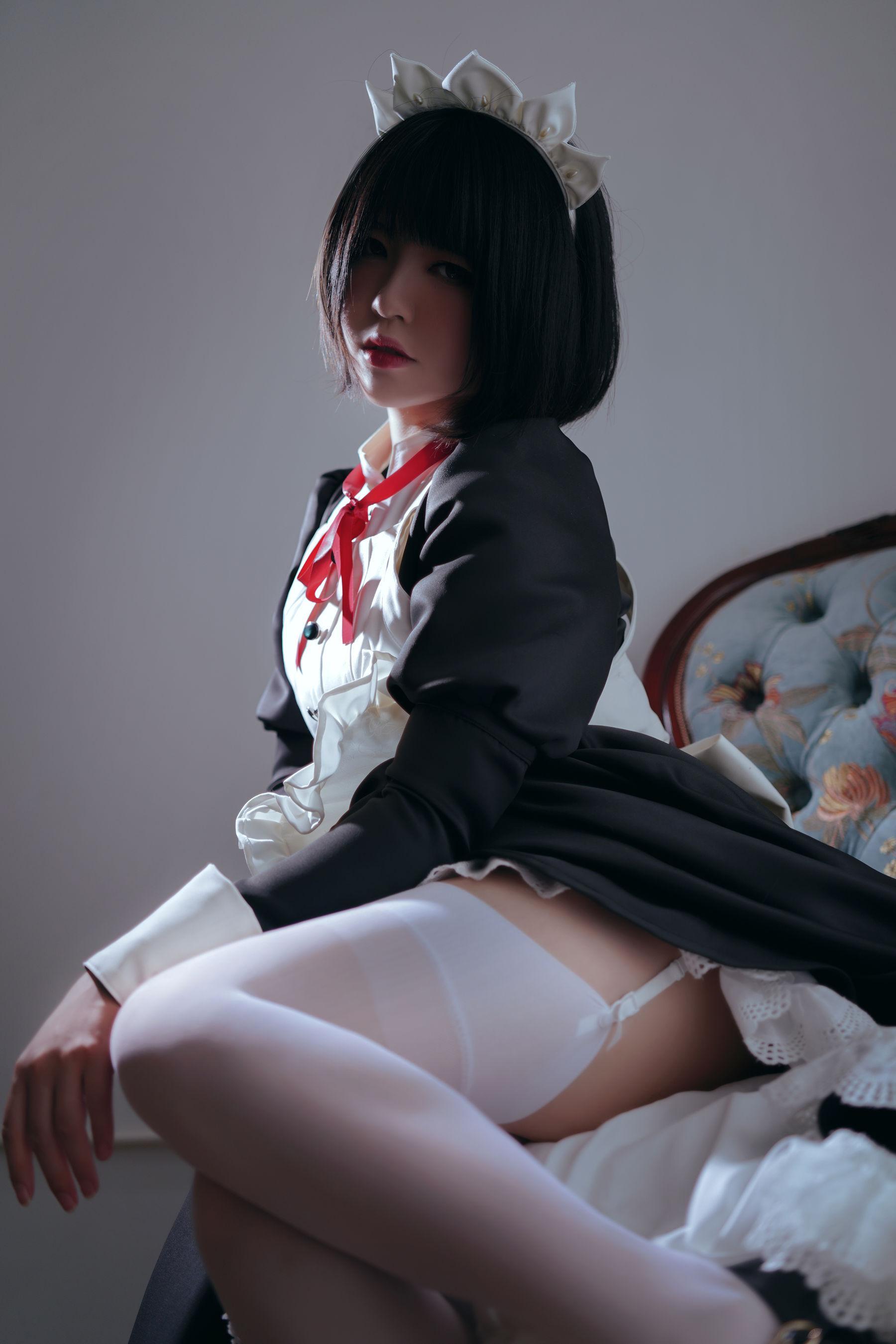 [美女Coser] 半半子 《 嫌パン メイド》 写真集(16)