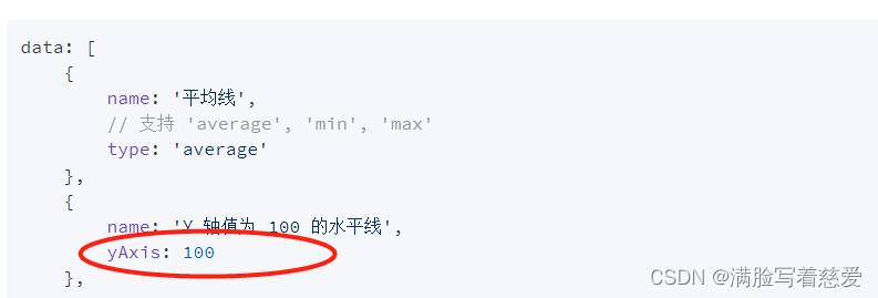 echarts自定义平均值线