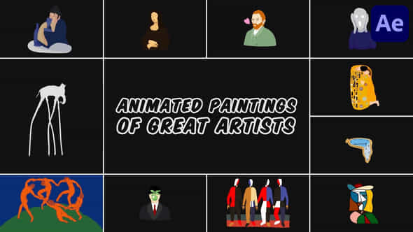 Animated Paintings Of Great Artists For After Effects - VideoHive 53901291