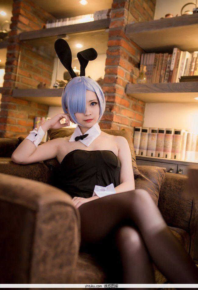 cosplay福利:萌萌哒黑丝蕾姆兔女郎全(8)