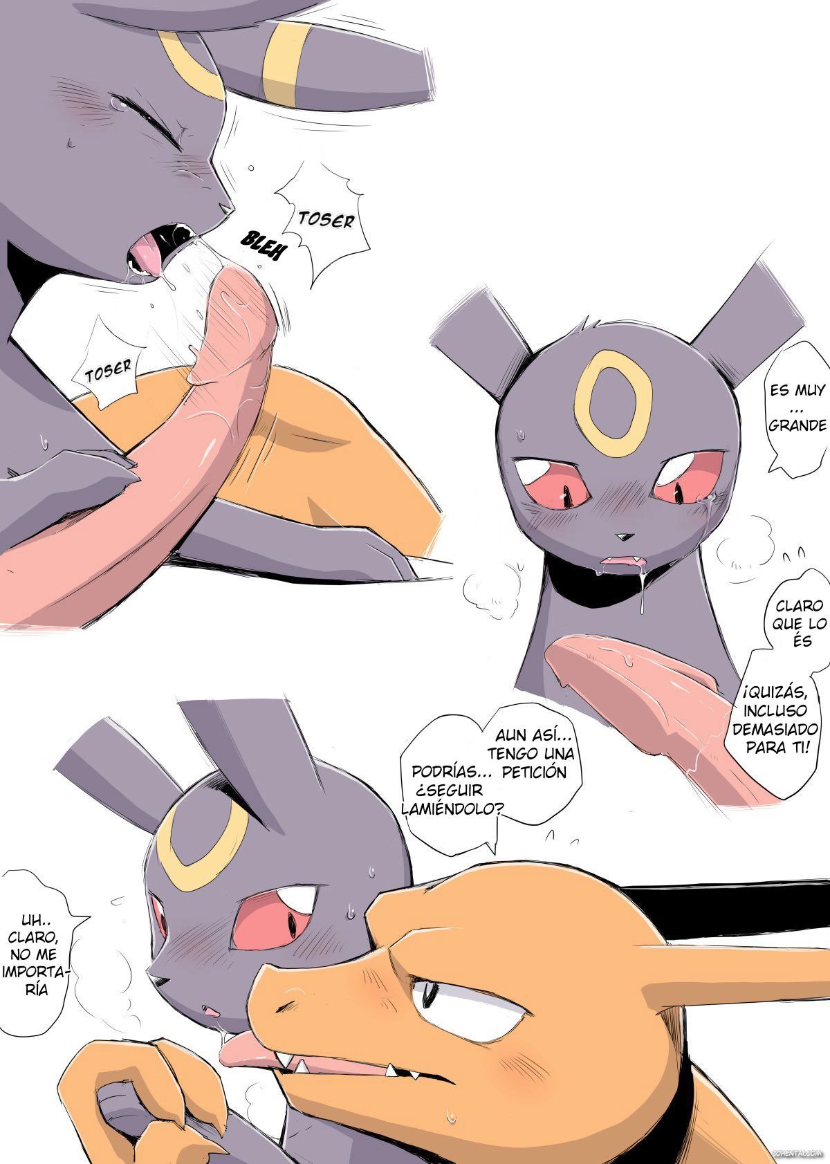 Charizard x Umbreon (Pokémon) xxx comics manga porno doujin hentai español sexo 