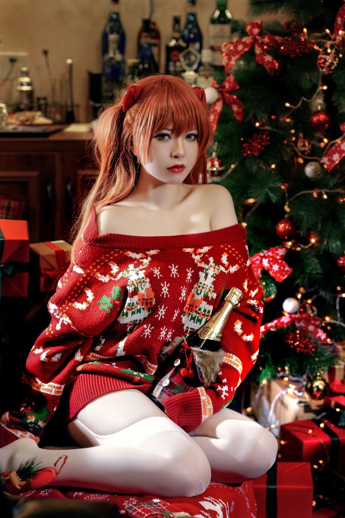 Cosplay 半半子 式波・ASUKA Christmas(19)