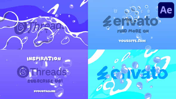 Sea Waves And Bubbles Logo For After Effects - VideoHive 59026544