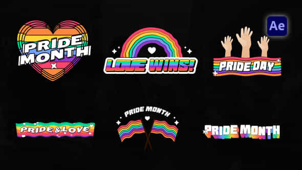 Pride Lgbtq Titles Pack - VideoHive 52454781