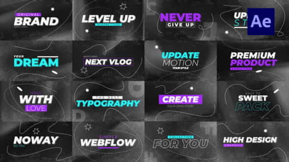 Abstract Text Titles - VideoHive 39946362