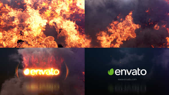 Fire Explode Logo - VideoHive 34603537