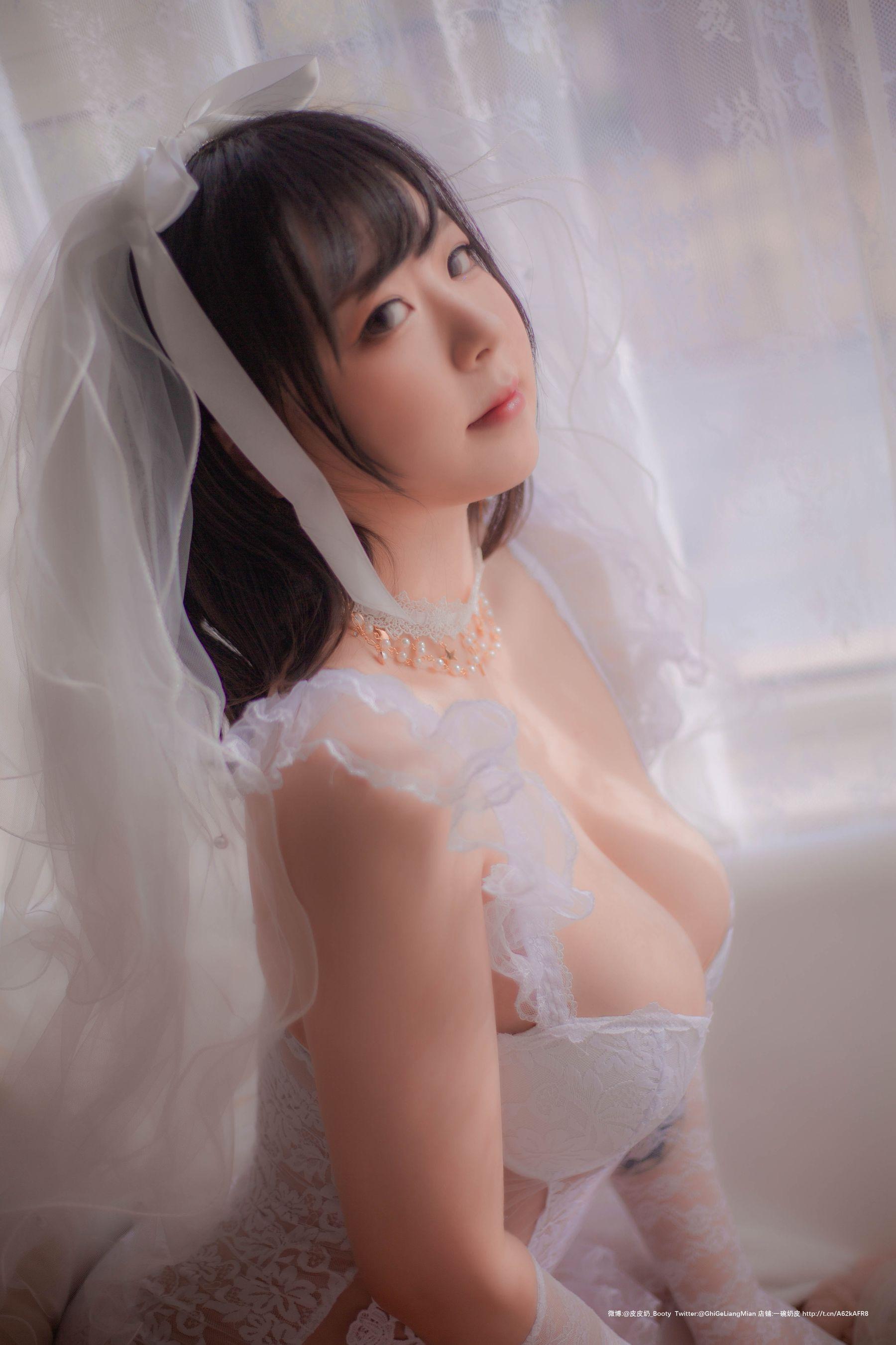 [Cosplay] 皮皮奶可可爱了啦 – 朦胧婚纱(57)