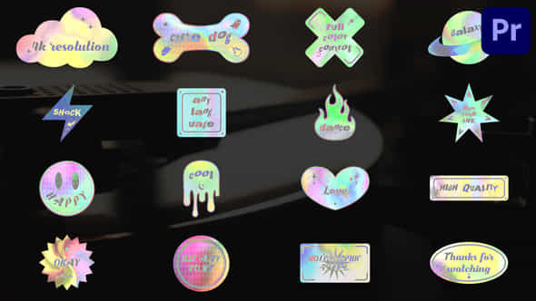 Holographic Titles for - VideoHive 42770148