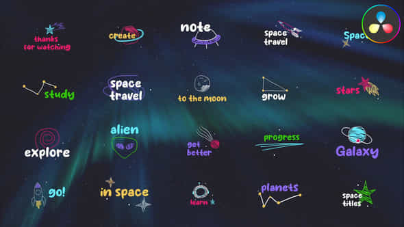 Space Titles - VideoHive 46682163