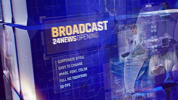 Broadcast 24 News Opening Id - VideoHive 20764207