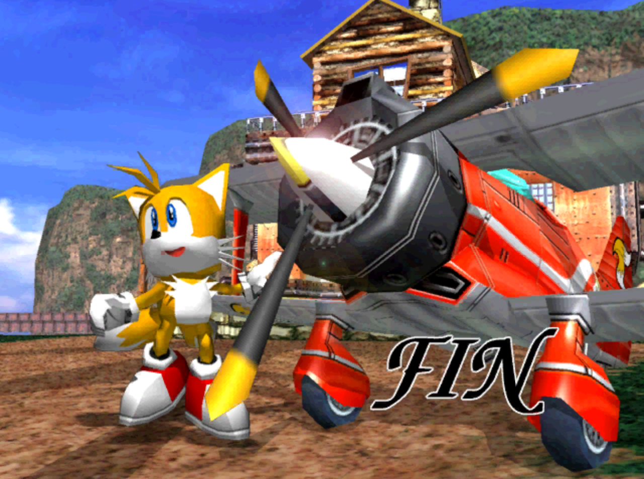 the ending image of the sonic adventure 1 tails story