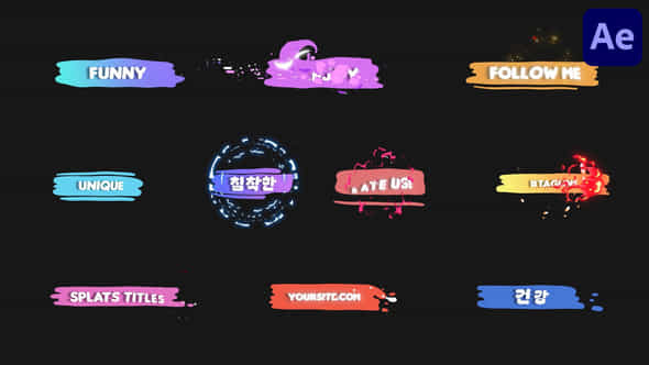 Cartoon Liquid Plate Titles For After Effects - VideoHive 53520521