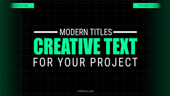 Modern Titles Pack - VideoHive 40580375