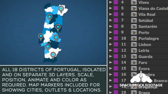 Portugal Map Kit - VideoHive 21015721