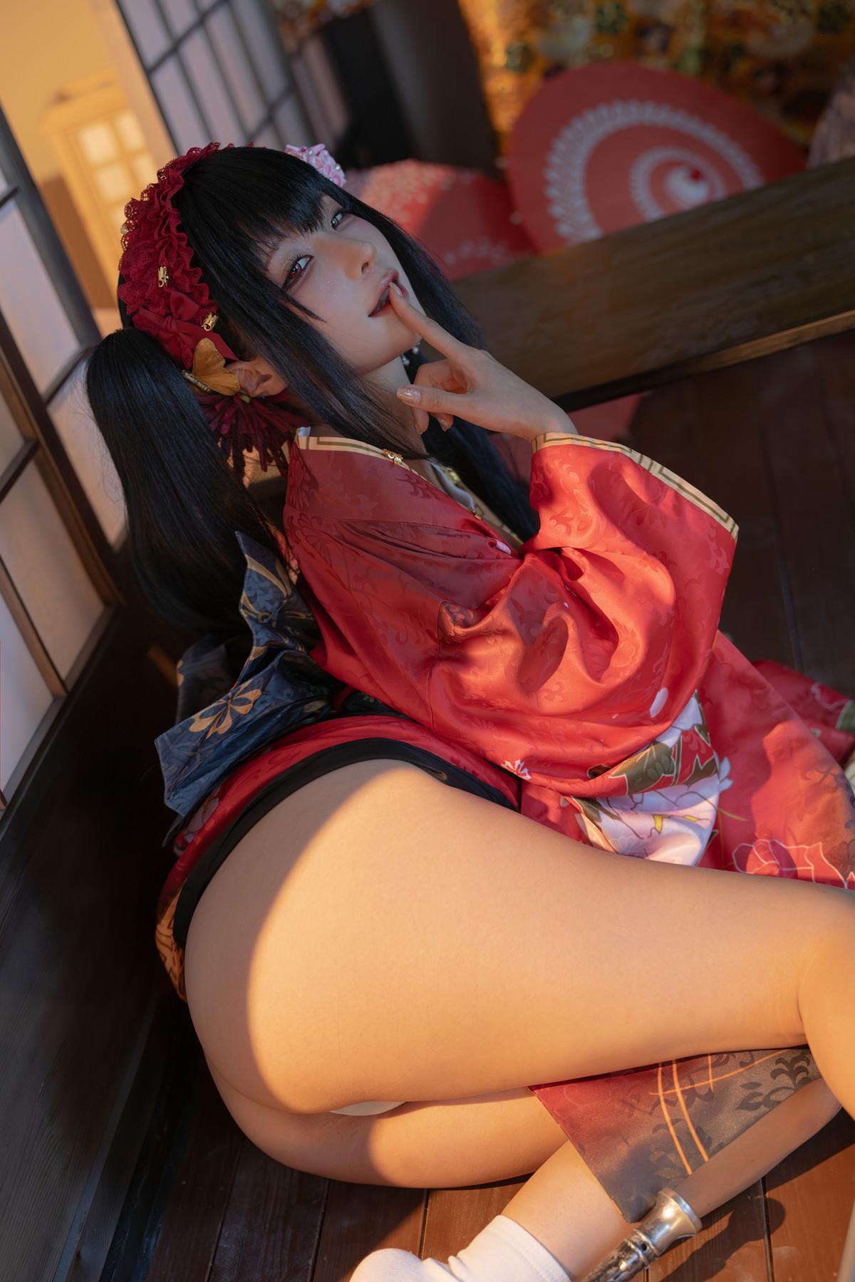 Cosplay 蠢沫沫Chunmomo 狂三和服 Kurumi Set.01(13)