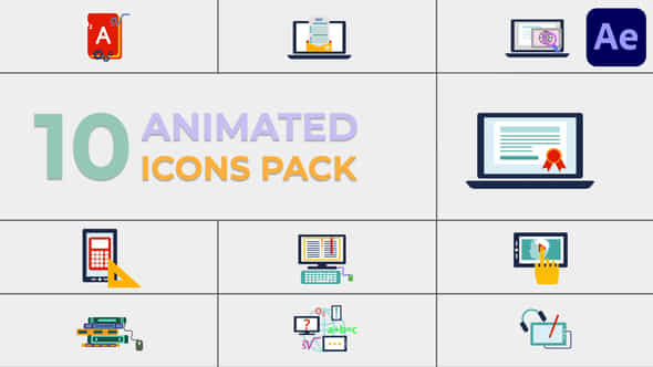 Education Icons Pack - VideoHive 47548054