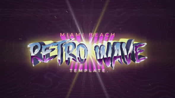 Retro Wave Title - VideoHive 34065016