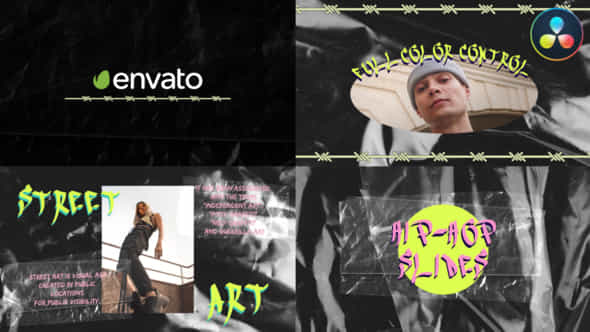 Hiphop Slides For Davinci Resolve - VideoHive 50587348