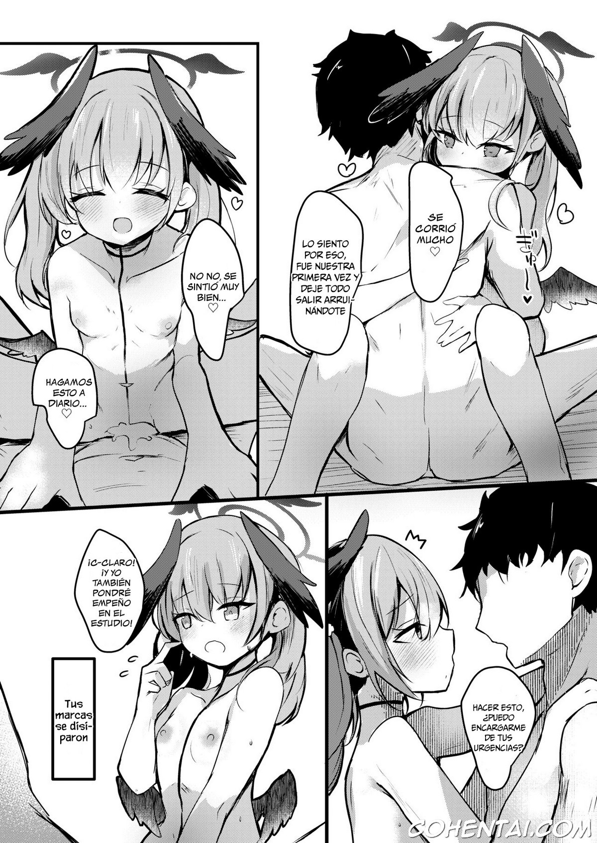 Ecchi nano wa Kinshi!? Koharu to Love Love Jirashi Play (Blue Archive) xxx comics manga porno doujin hentai español sexo 