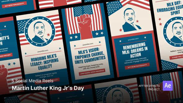 Social Media Reels Martin Luther King Jrs Day After Effects Template - VideoHive 50189094