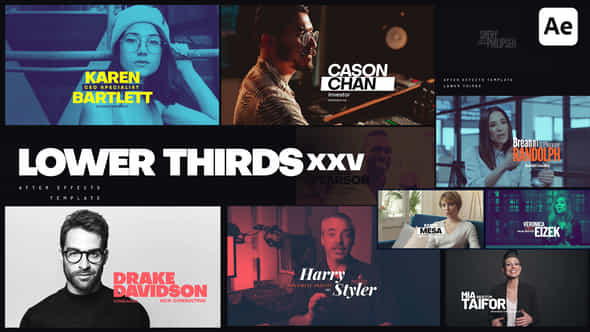 Lower Thirds Xxv - VideoHive 59079291