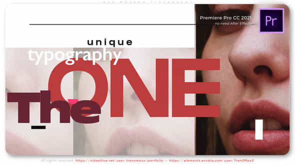 One Modern Typography - VideoHive 46890766