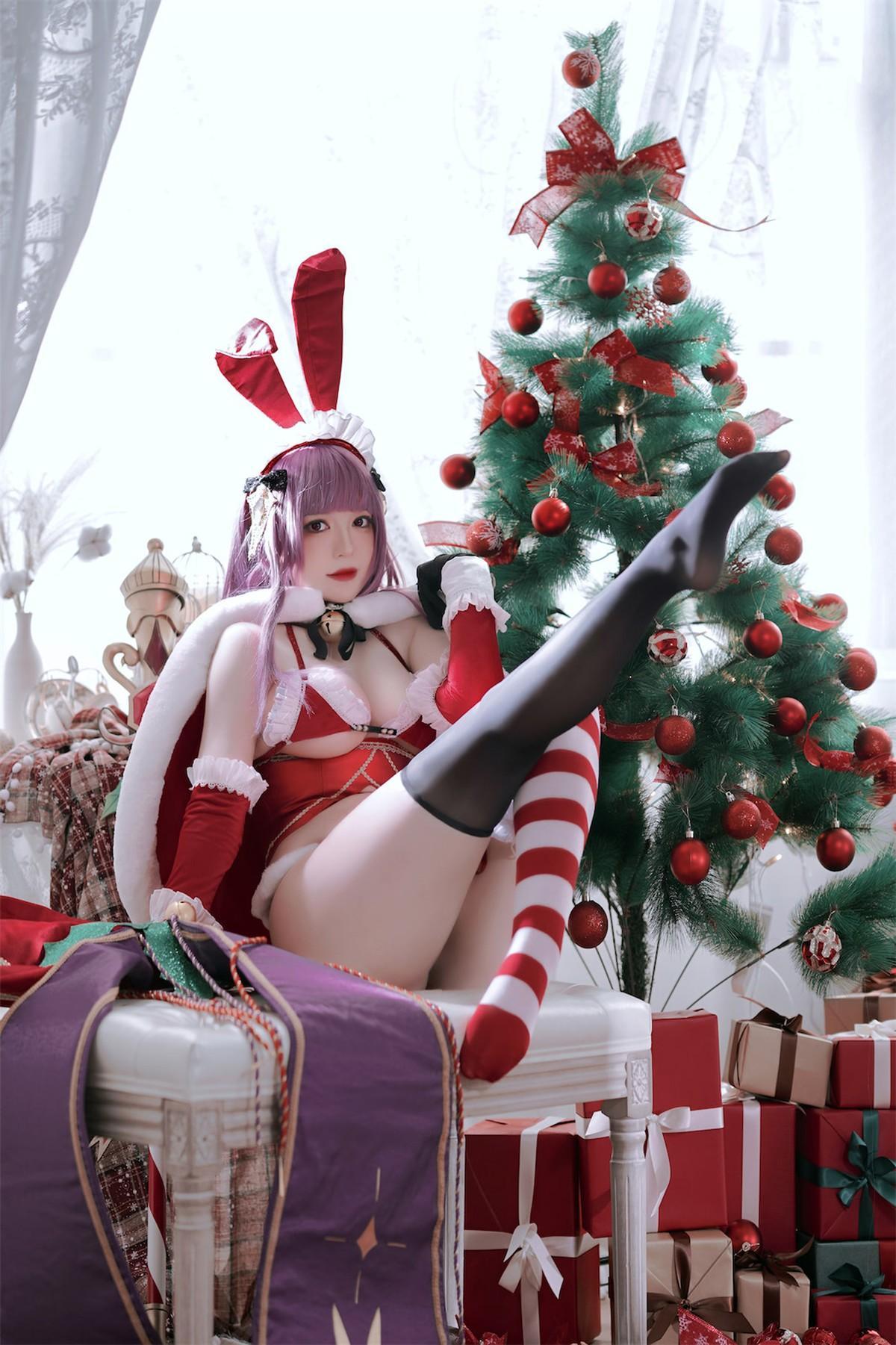 Cosplay 半半子 Christmas Bunny Aike(5)