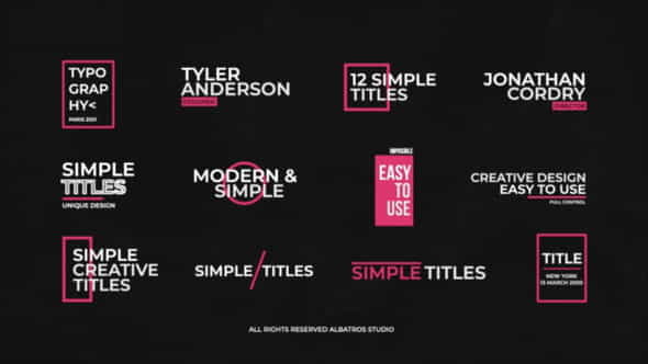 Simple Titles 2.0 | Premiere - VideoHive 35633000