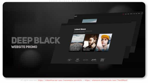 Deep Black Website - VideoHive 38972712