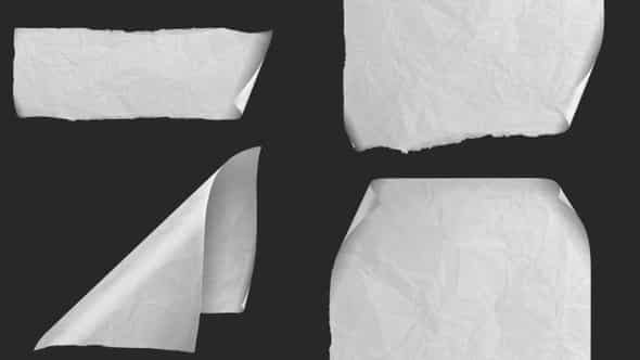 Fluttering Wrinkled plain paper - - VideoHive 31253743