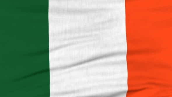 National Flag Of Ireland Flying - VideoHive 17378333