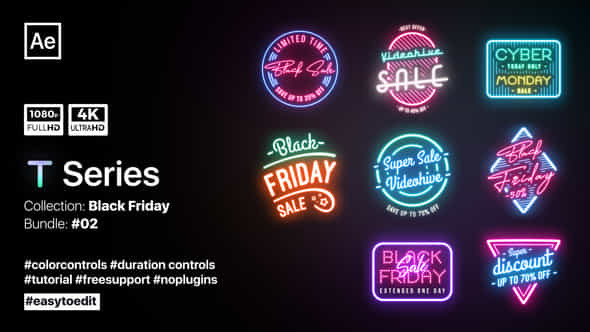 Neon Titles - VideoHive 34567200