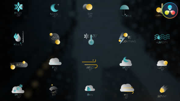 Weather Titles For Davinci Resolve - VideoHive 51708069