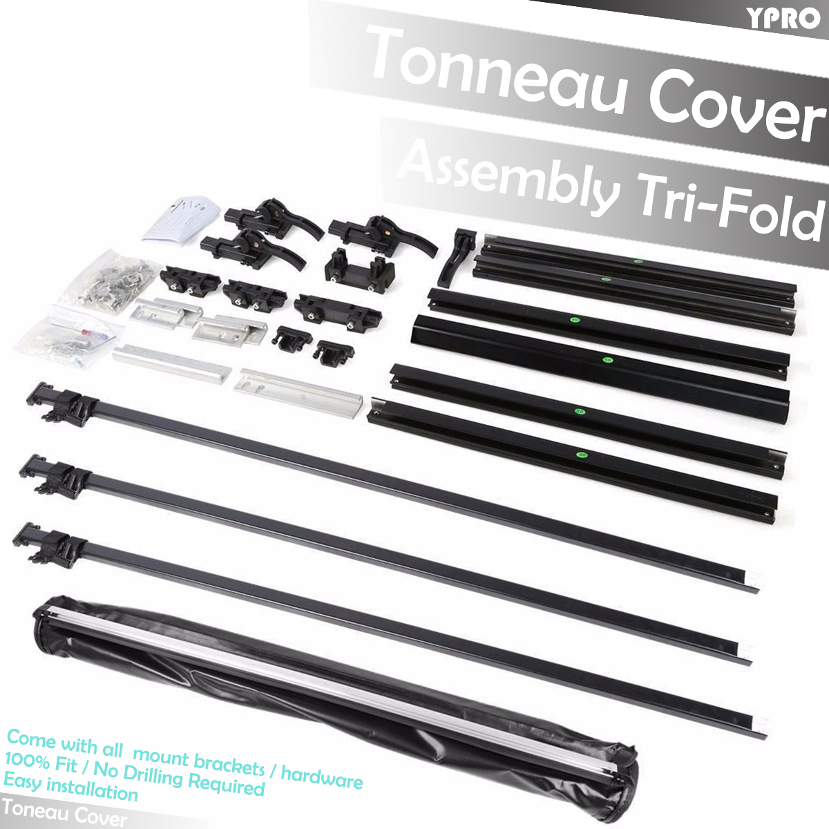 2007-2019 Toyota Tundra 6.5 FT Bed Cover Tri-Fold Lock Tonneau Cover