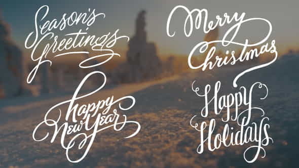 Calligraphic Christmas Title - VideoHive 19143358