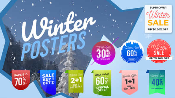 Winter Sale Posters Labels - VideoHive 51331924