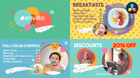 Kids Cafe Menu - VideoHive 40125831