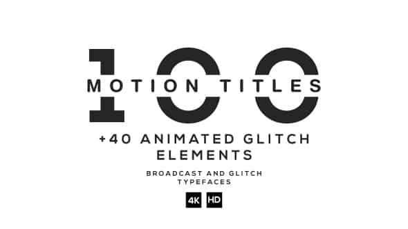100 Motion Titles - VideoHive 16895435