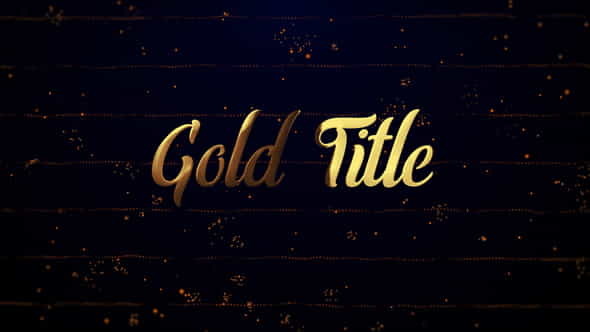 Gold Titles (Particles Intro) - VideoHive 26117010