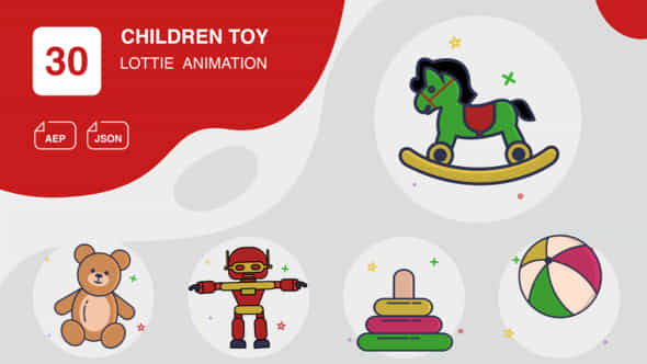 Children Toy Animated Icons After Effects - VideoHive 48770482